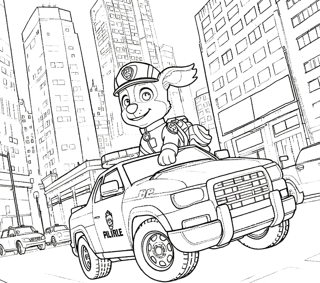 paw patrol coloring page - coloring page