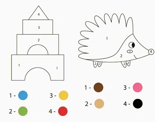 color by number pages to print - free coloring pages for kids