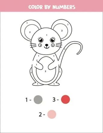 color by number free printable - coloring page for kids
