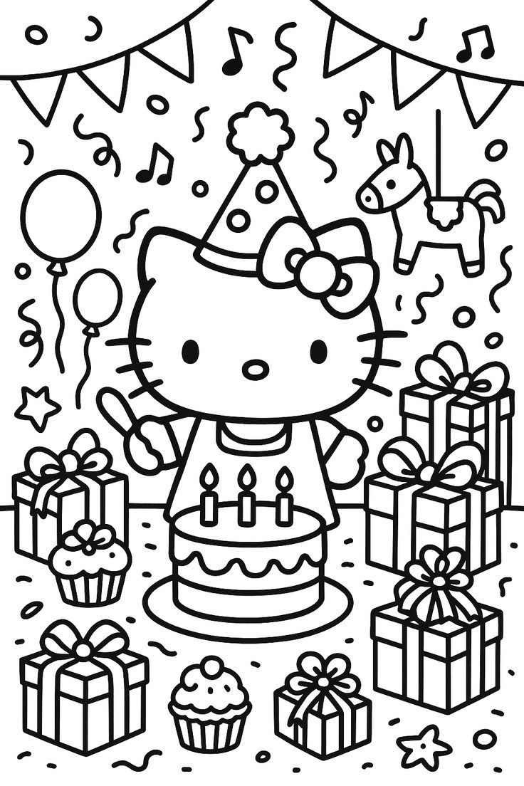 hello kitty coloring pages print - free coloring pages for kids