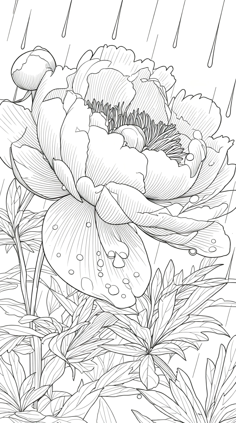 flower color pages - coloring pages for adults