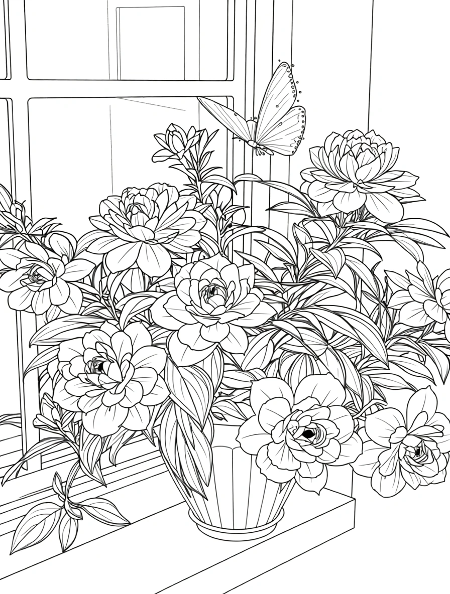 flower coloring pages printable - free printable coloring pages