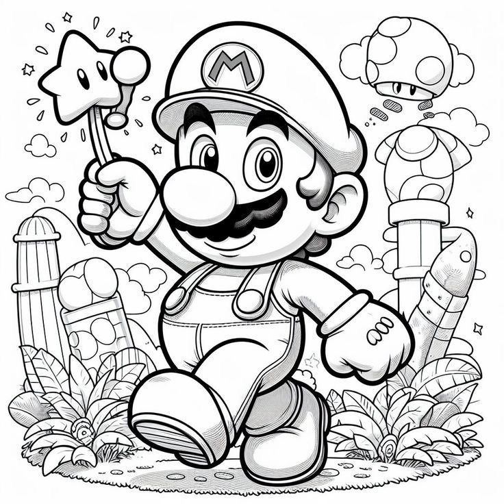 super mario coloring pages - free coloring pages