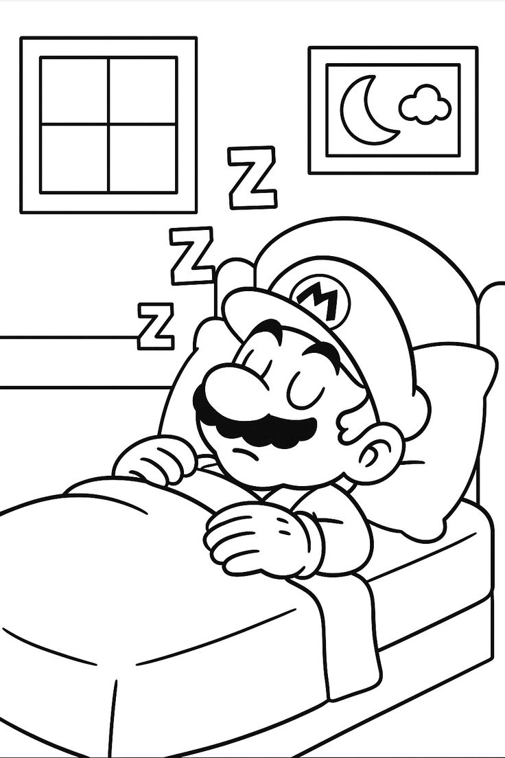 mario coloring page - coloring pages printable