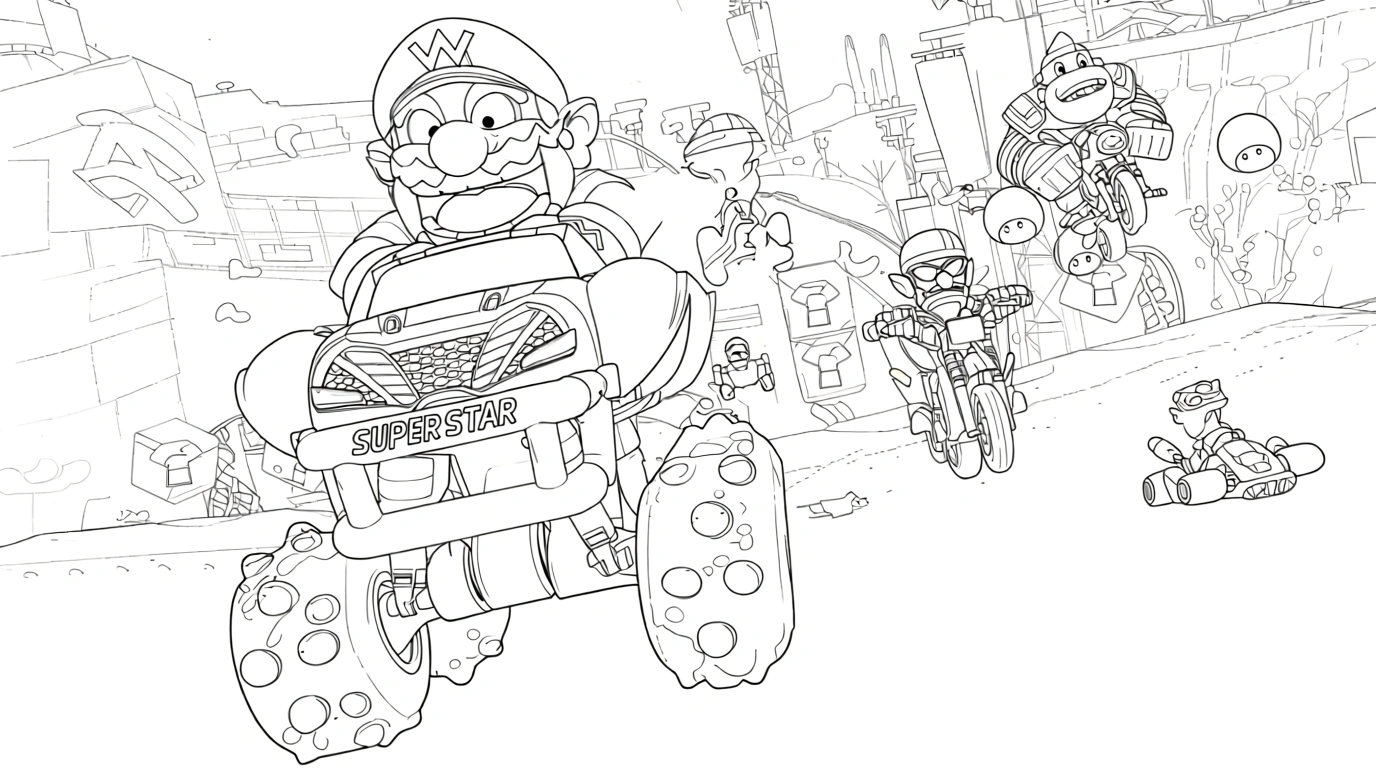 mario characters coloring pages - coloring sheets