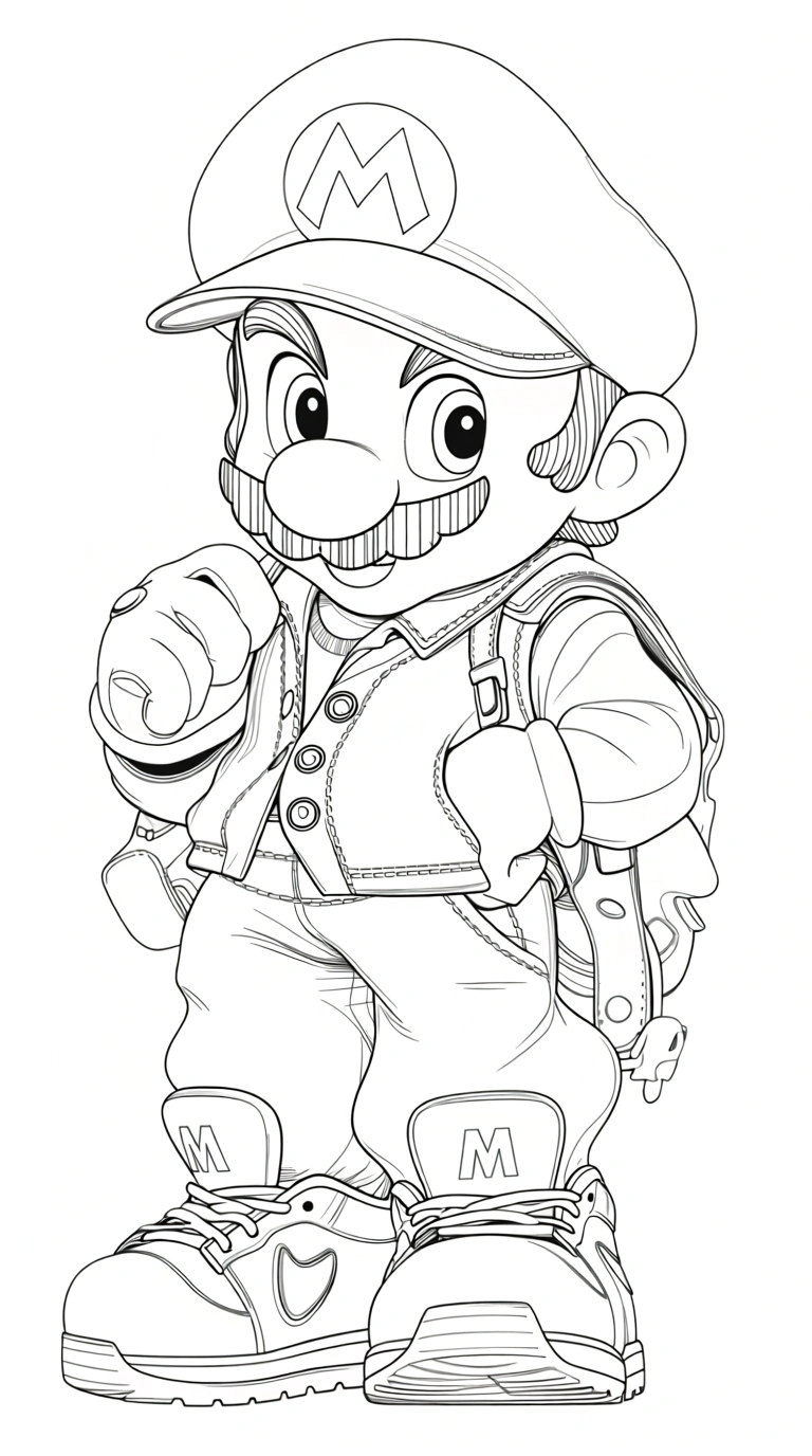 mario and luigi coloring pages - coloring pages printable